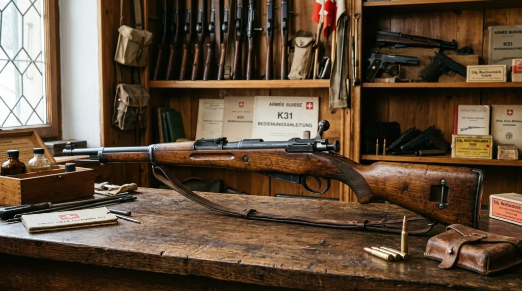 découvrez l'histoire complète et l'utilisation du fusil suisse k31 en armurerie, un incontournable pour les passionnés d'armes et de collection.